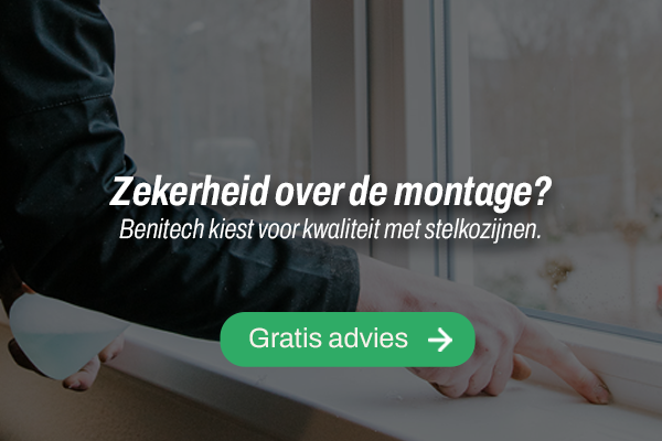Zekerheid montage door montage op stelkozijnen van kunststof